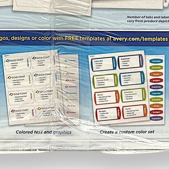 3x 8-PACKS Avery 14497 Big Tab Printable White Label 3-Ring Binder Dividers NEW - Picture 7 of 11